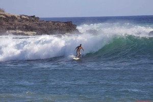 Surfer Riding the Waves Lanai Hawaii