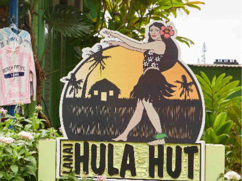 Guide & Tips Shopping Guide Lanai Coty Lost on Lanai Pic Lanai Hula Hut Sign