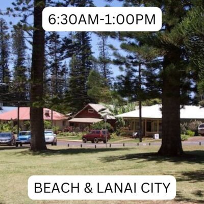 BEACH and LANAI CITY Itinerary Lost on Lanai
