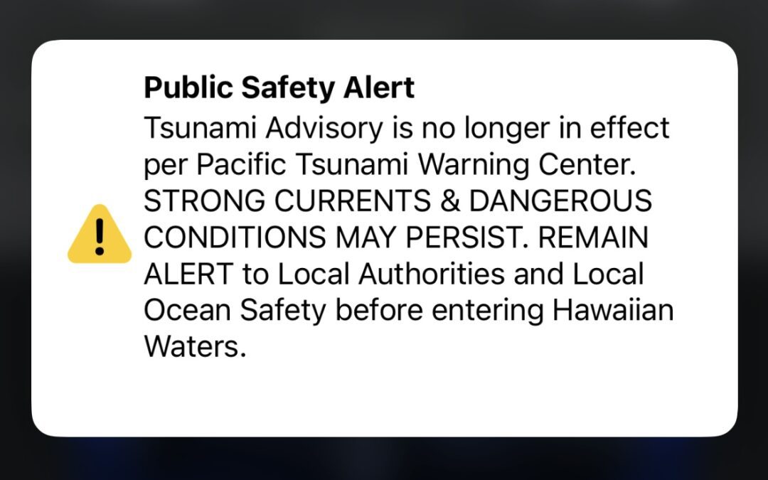 UPDATES: Tsunami Advisory Cancelled | Ferry Running Normal Schedule