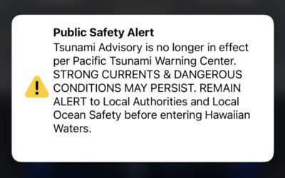 UPDATES: Tsunami Advisory Cancelled | Ferry Running Normal Schedule